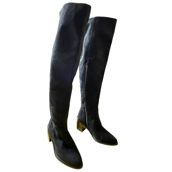 Seychelles Over-The-Knee Black Block Heel Boots Shoes Size 7.5 NEW - Picture 3 of 9